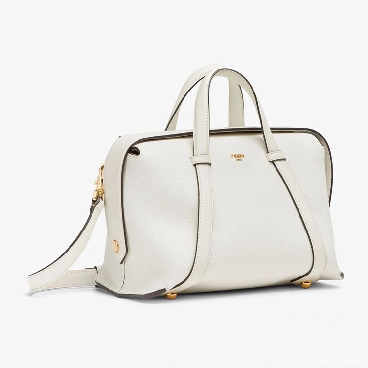 Cheap In Leather Bag 365 Boston Grained White Fendi Medium 0719